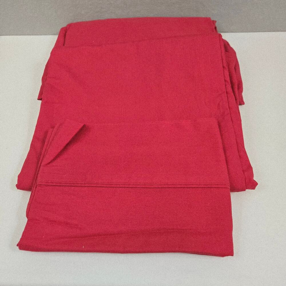 Twin 3-Pc Bed Sheet Set - Brand New / Deep Red Color